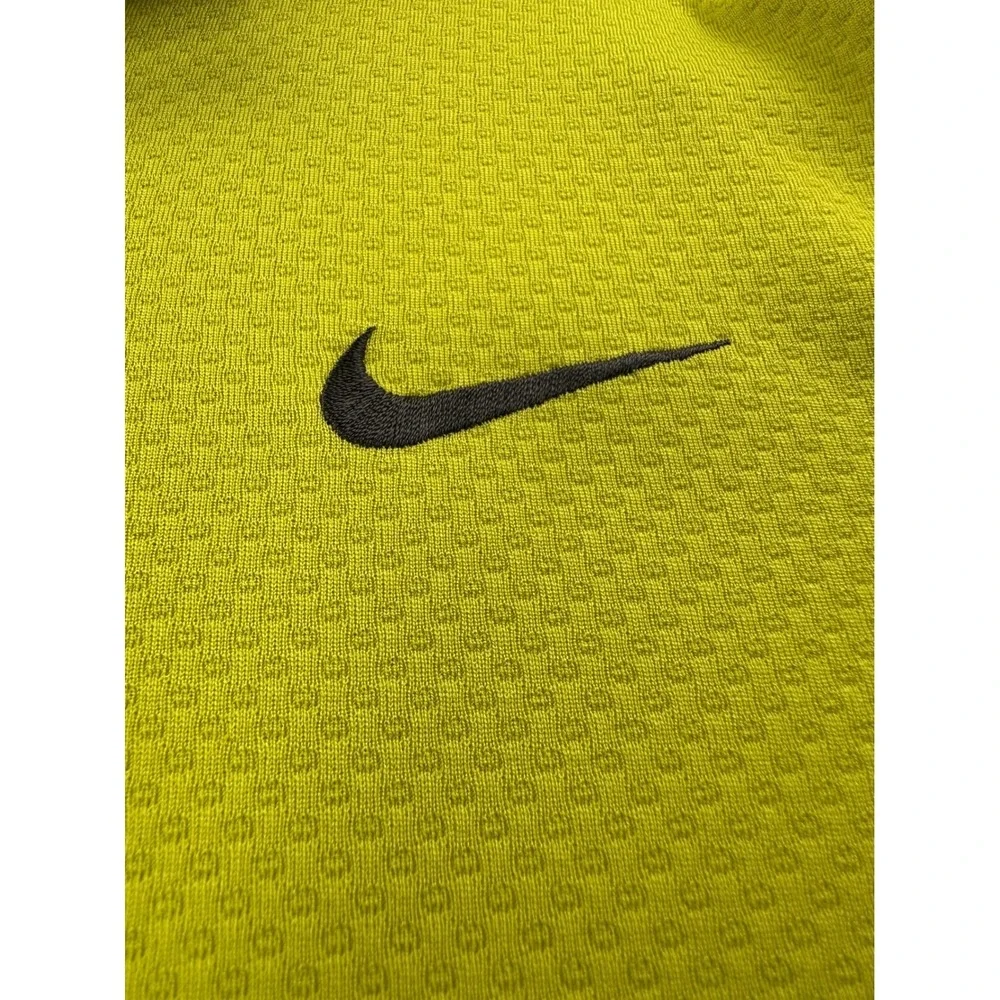 Nike Golf Dri-FIT UV Long Sleeve Layered Look Polo Shirt Men's Size Small Yellow